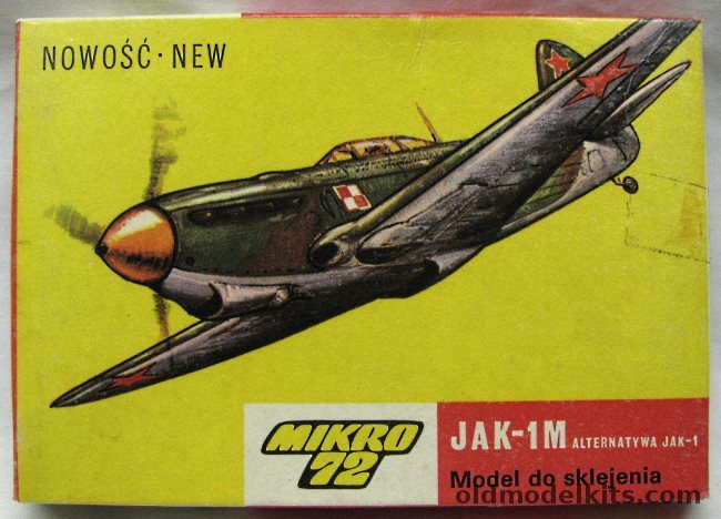 ZTS 1/72 THREE Yak-1 or Yak-1M - USSR (1941 or Normandie-Nieman 1943) or Poland, S-02 plastic model kit